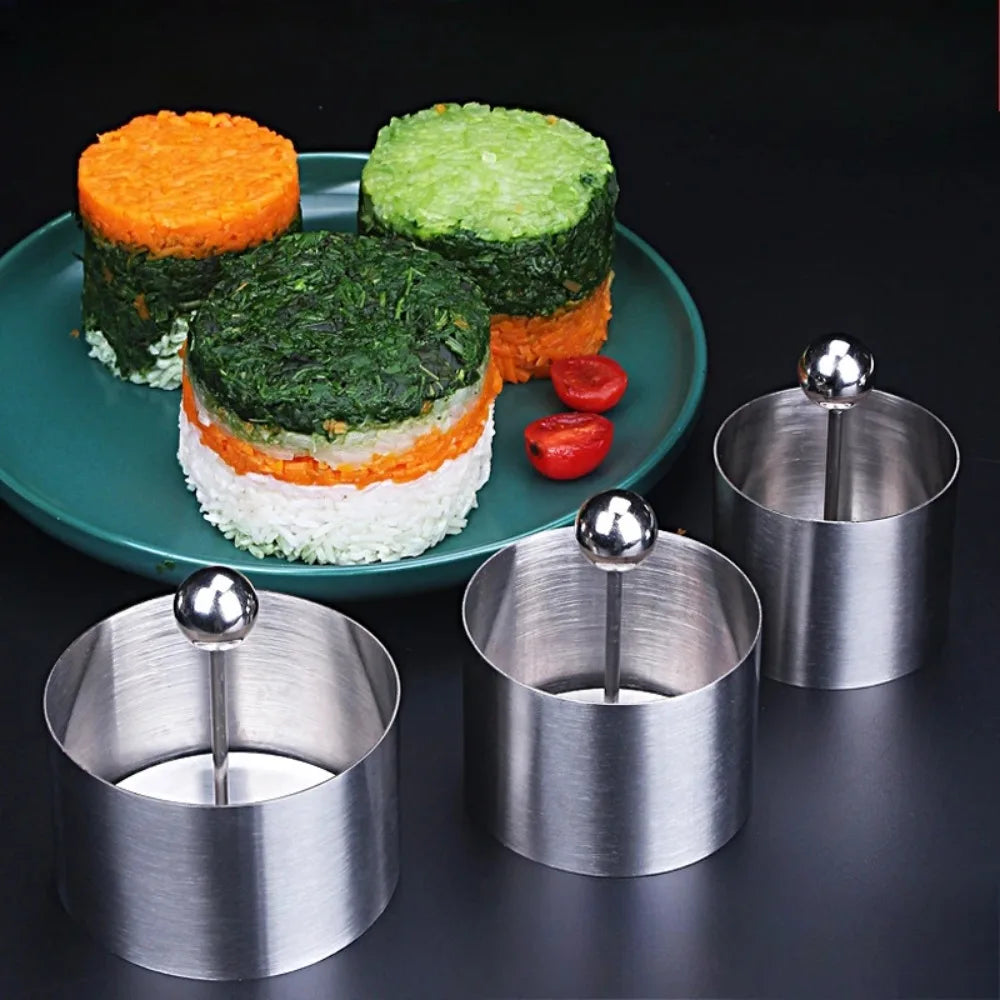 Round Stainless Steel Mold – Sushi, Onigiri & Mousse Cake