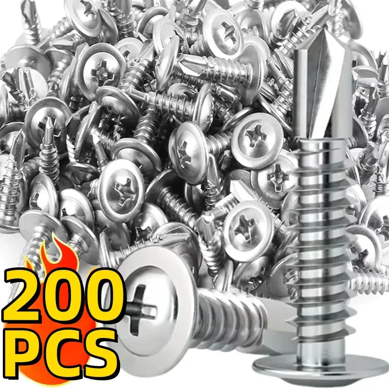 M4.2 Stainless Steel Self-Tapping Pan Head Screws 50/200 Pcs Self-Tapping Screws Nixie