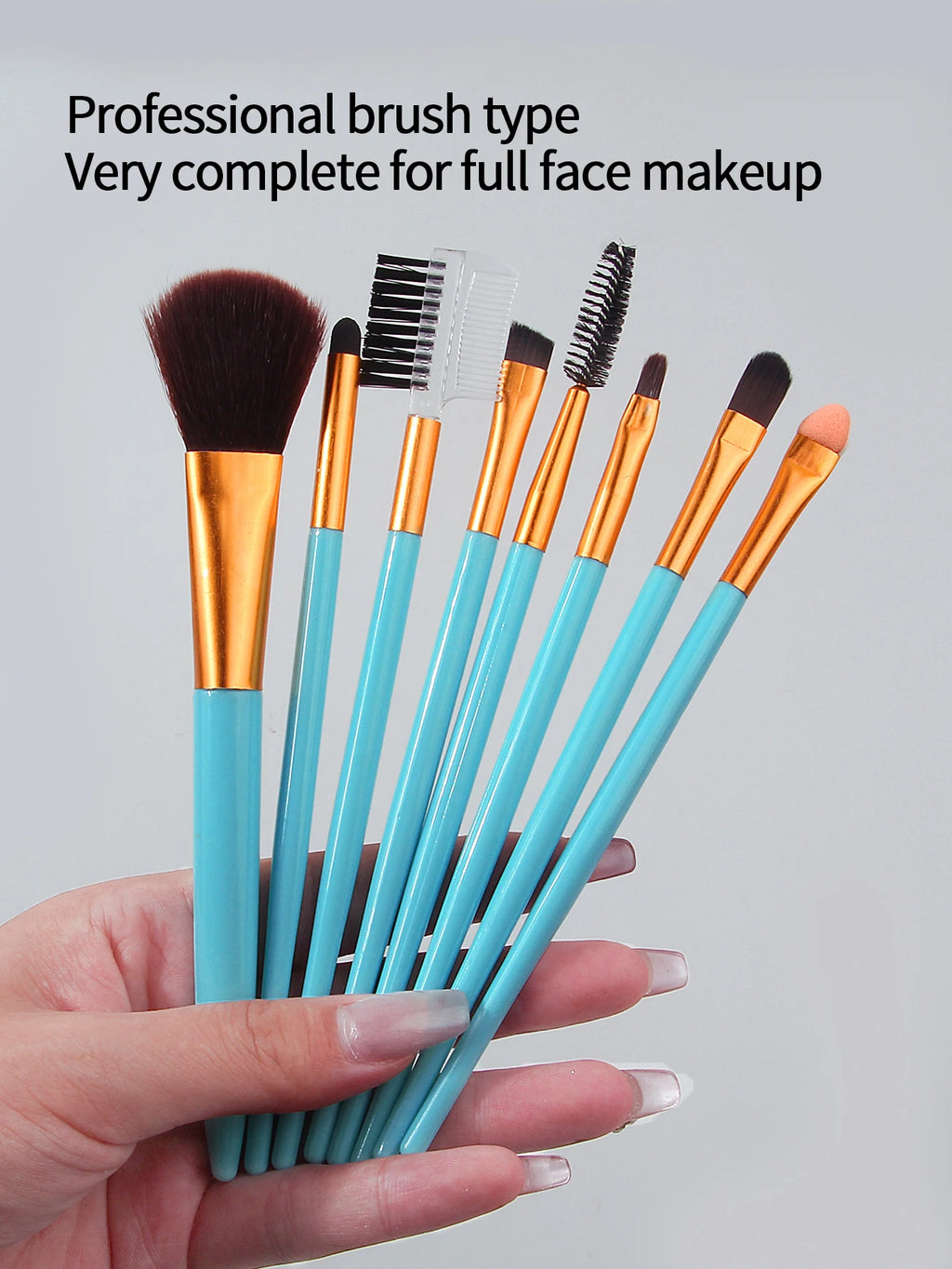 Nixie 8-Piece Makeup Brush Set – Blush, Eye & Brow Brushes Makeup Brush Set Nixie