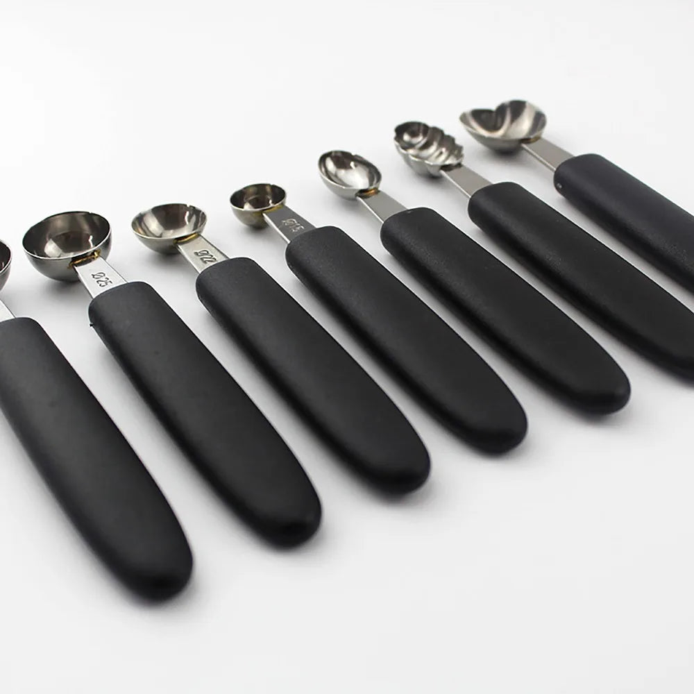 7-Piece Stainless Steel Melon Baller & Fruit Scoop Set Melon Baller Set Nixie