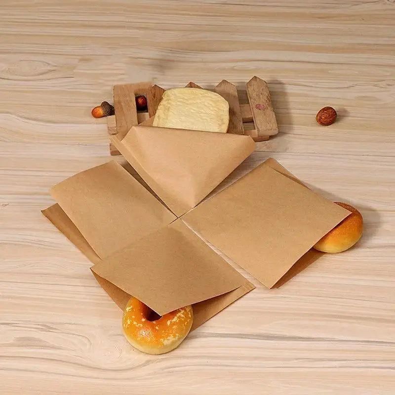 100 PCS Greaseproof Paper Bags | Oil-Proof Food Packaging Food Packaging Bags Nixie