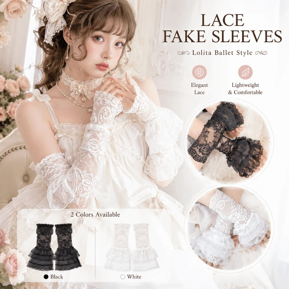 Ruched Detachable Flared Cuffs – Lolita Ballet Wrist Sleeves Detachable Wrist Cuffs Nixie