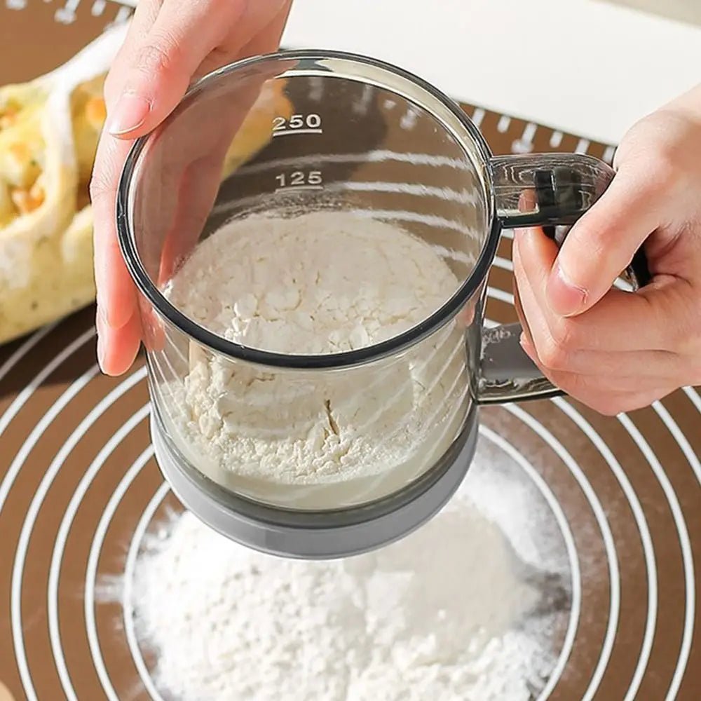 Semi-Automatic Handheld Flour Sifter – Double Layer 40 Mesh Flour Sifter Nixie