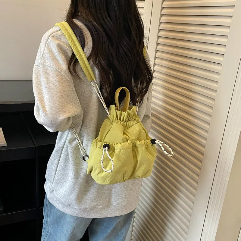 Mini Drawstring Backpack Women – Korean Style Lightweight Bag Drawstring Backpack Nixie
