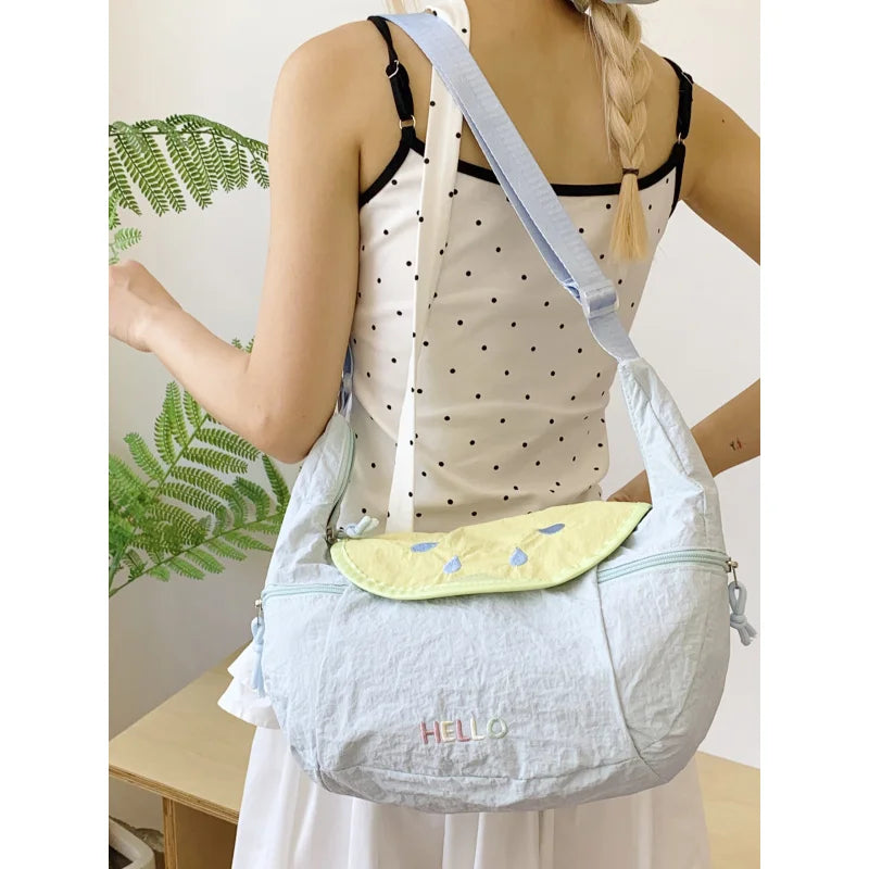 Cartoon Guava Crossbody Shoulder Bag – Lightweight Nylon