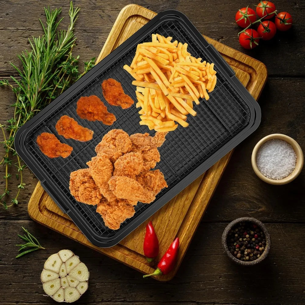 FEB.WIND Non-Stick Stainless Steel Baking Pan & Fry Basket Set Baking Pan Set Nixie