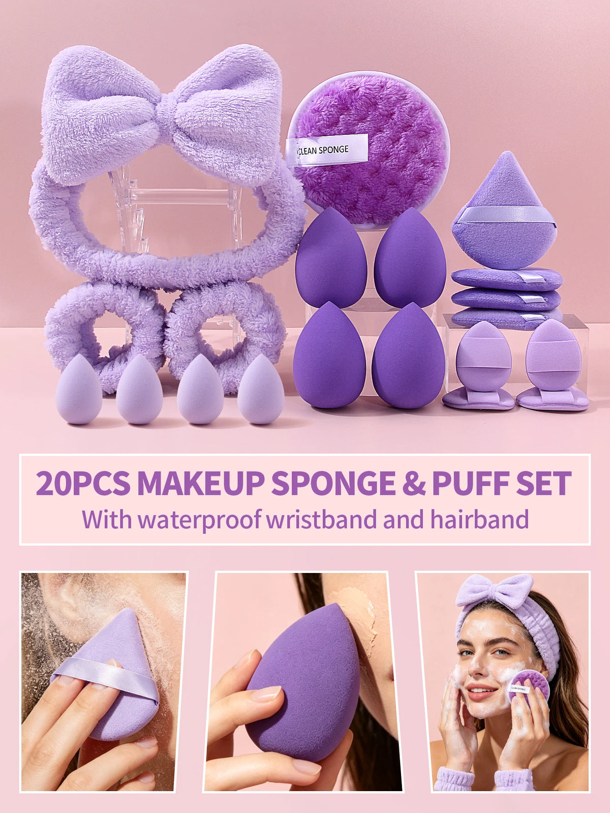Makeup Sponge Puff Set – Foundation, Powder & Cleansing Kit