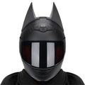 KEMITOUR Bat Ears Full Face Motorcycle Helmet – DOT Certified Full Face Helmet Nixie Matte-Black L