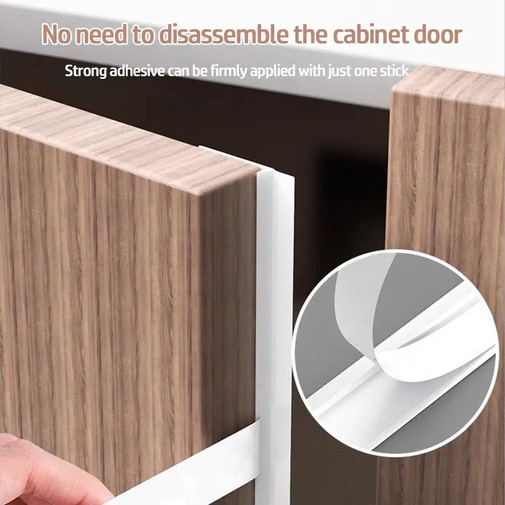 Self-Adhesive Cabinet Door Seal Strip 2.8M TPE Dust Guard Door Seal Strip Nixie