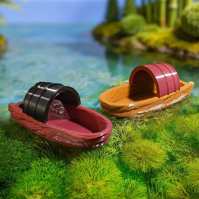Floating Fisherman Boat Model Set – Aquarium & Pond Decor Aquarium Decoration Nixie