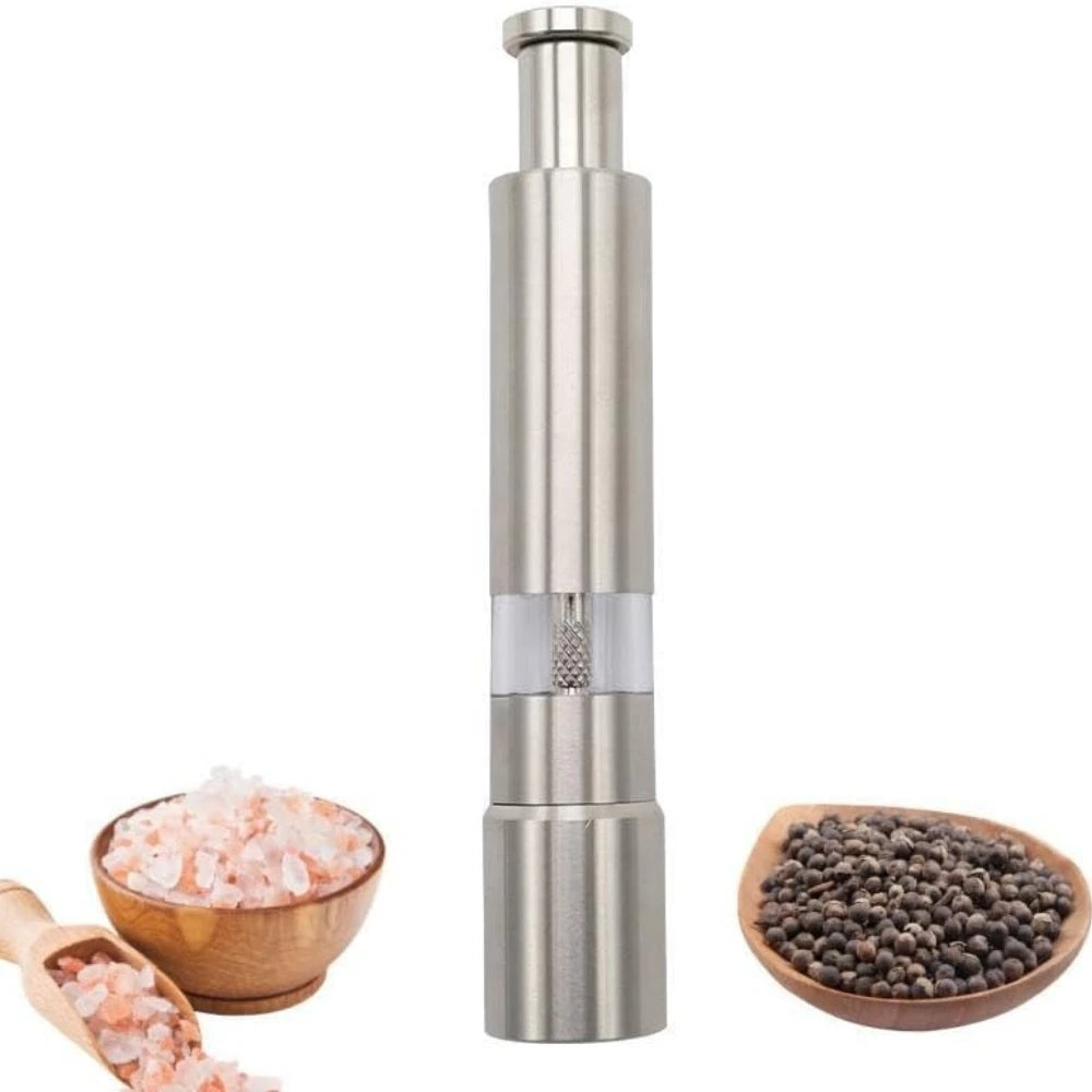 FEB.WIND Manual Salt & Pepper Grinder – One-Handed Steel Mill