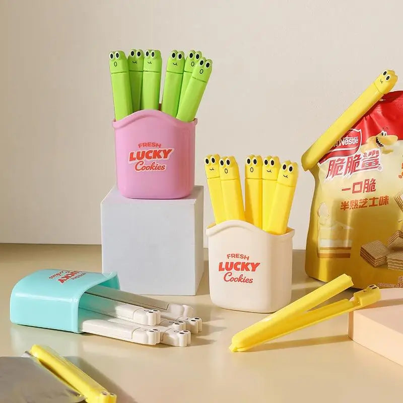 Airtight Food Sealing Clips Set with Holder – Cute Frog Design Food Sealing Clips Nixie
