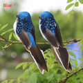 3D Artificial Foam Feather Bird Figurine – Home & Party Decor Decorative Bird Figurine Nixie Blue