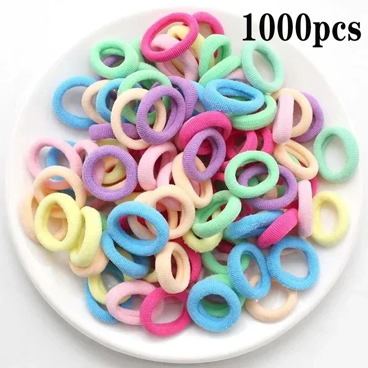 200–1000pcs Colorful Nylon Elastic Hair Bands for Women & Girls Elastic Hair Bands Nixie D1-1000PCS