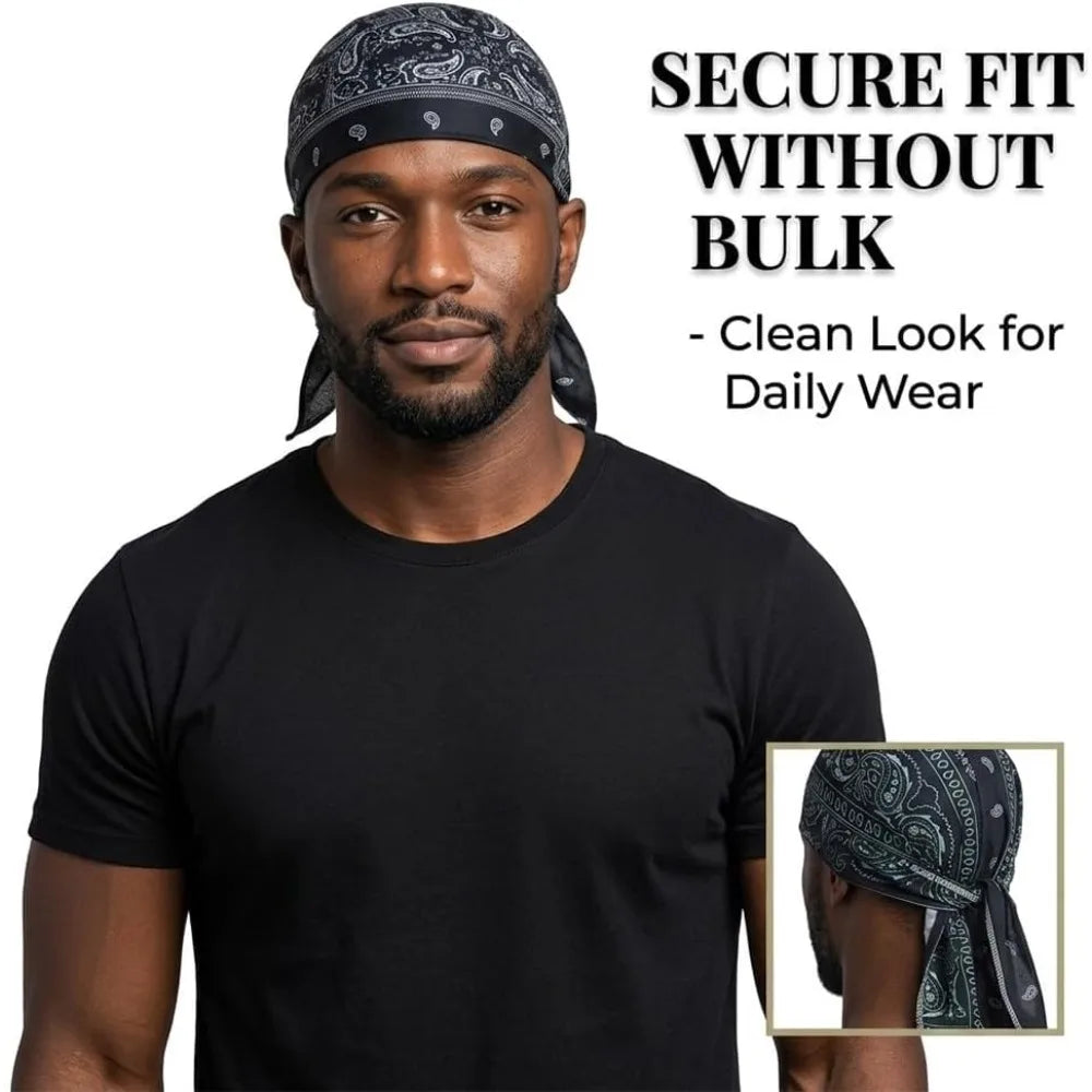Paisley Cooling Durag Headscarf – Breathable Sweat-Wicking Bandana