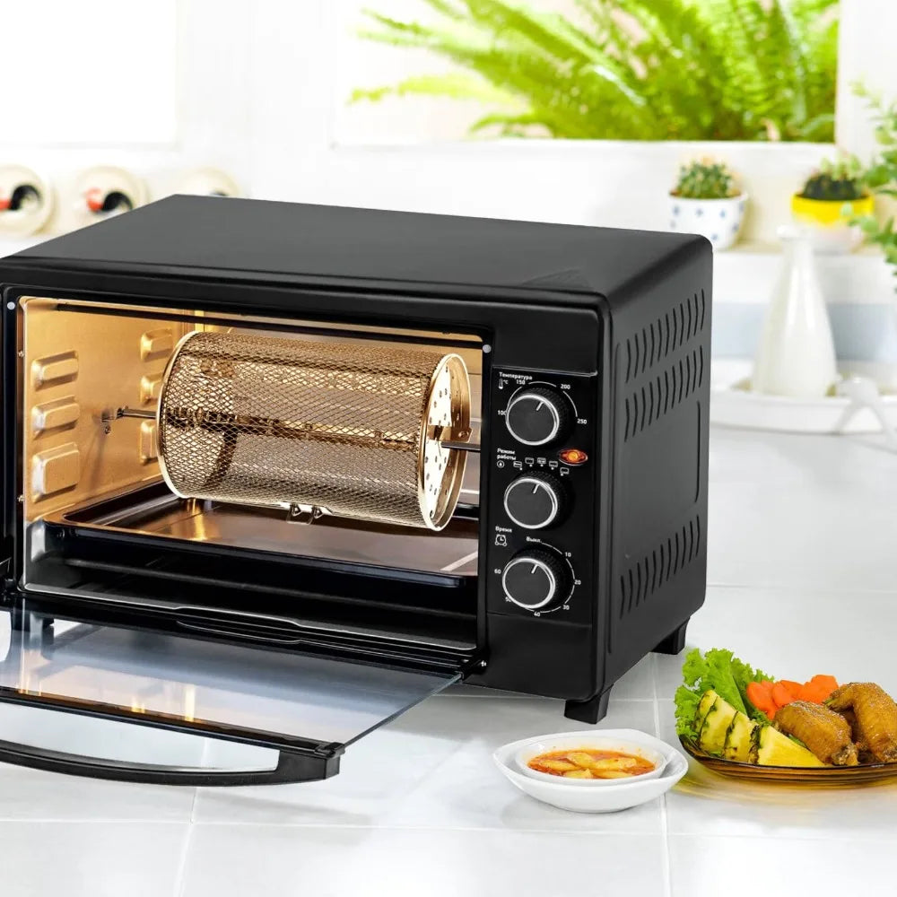 Rotating Oven Crisper Basket – Rolling Grill Cage & BBQ Drum