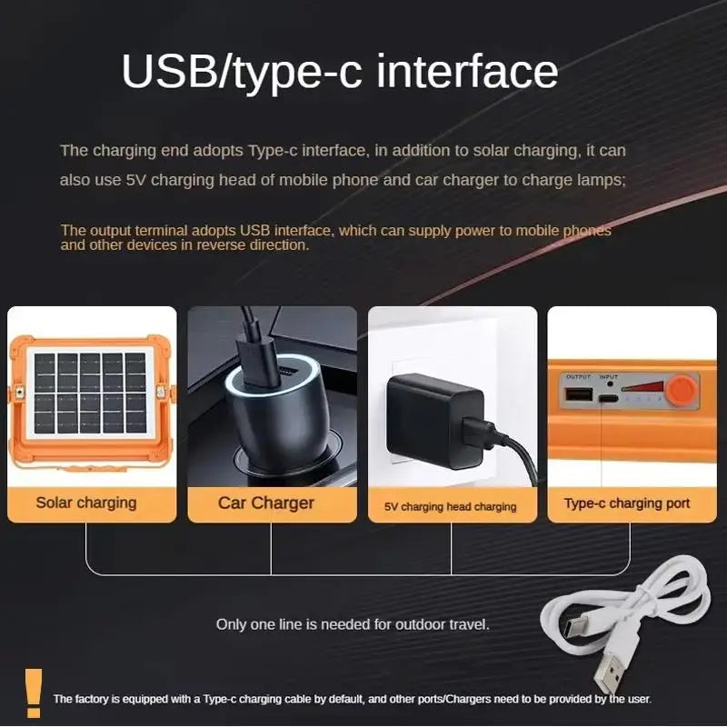 Solar LED Flood Light IP68 Waterproof 25000mAh 5 Modes Solar Flood Light Nixie