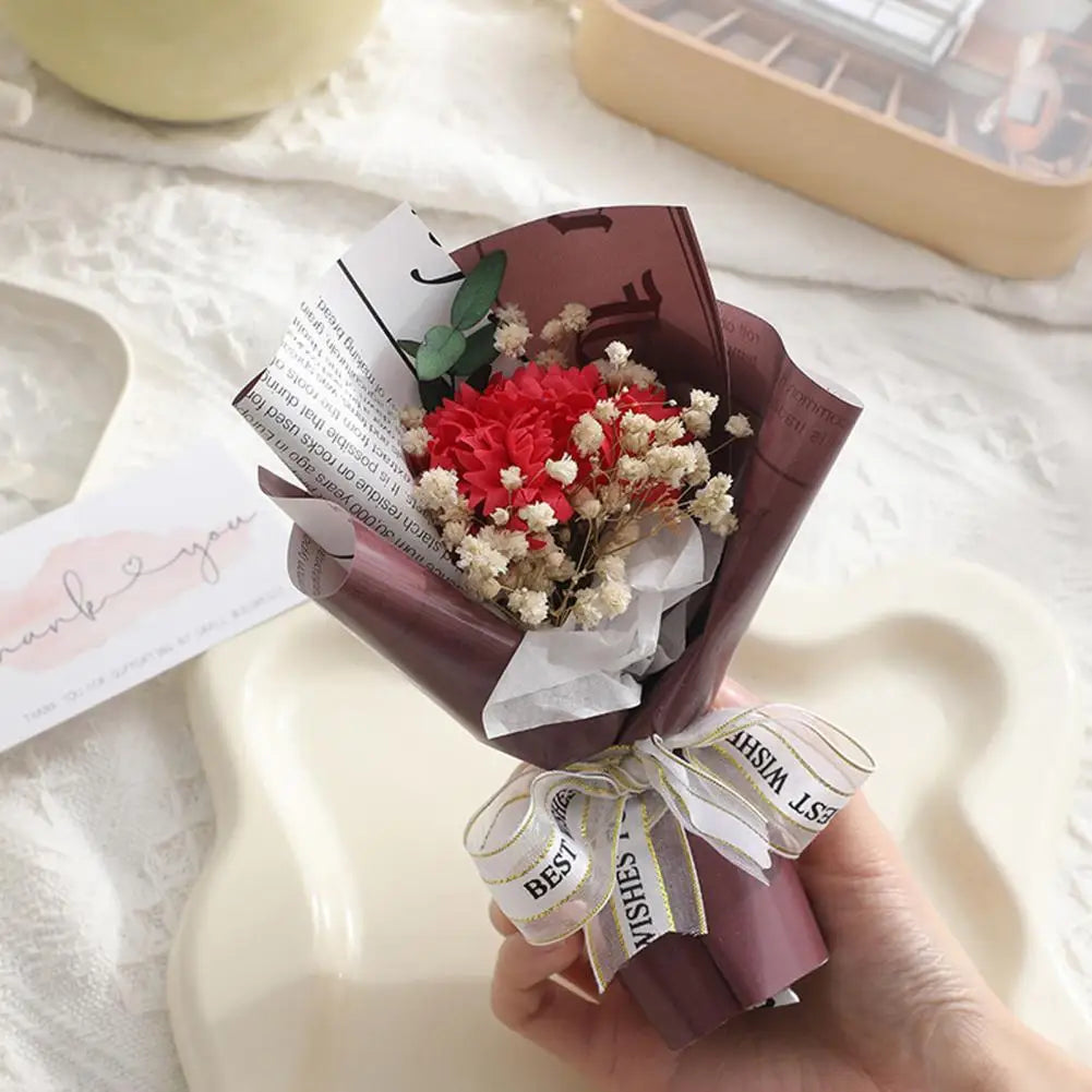 Mini Artificial Rose Bouquet – Handcrafted Fake Flowers Decor Artificial Flower Bouquet Nixie