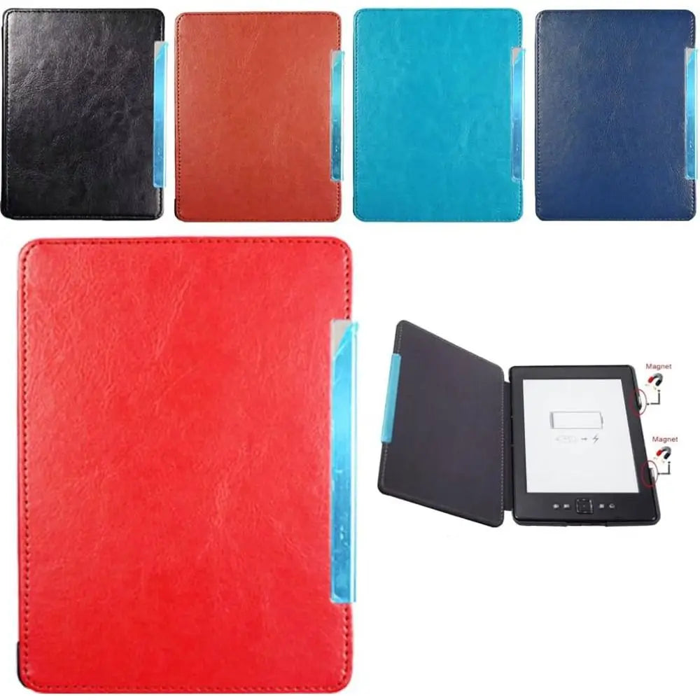 PU Leather Magnetic Folio Case for Kindle 4th/5th Gen D01100 E-Reader Folio Case Nixie