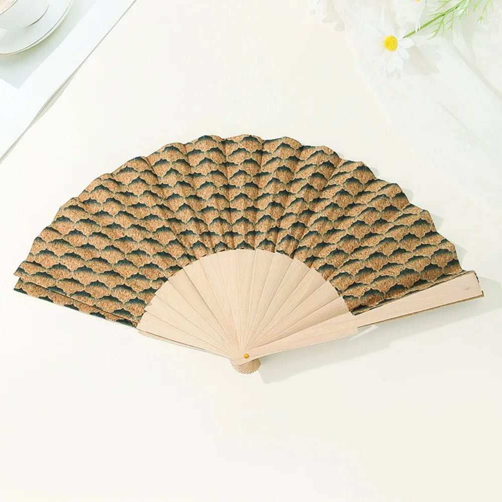 Vintage Bohemian Wooden Folding Fan – Hand Fan Home Décor Gift