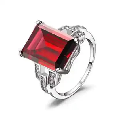 Women's Silver Pink Cubic Zirconia Ring – Sizes 6–10