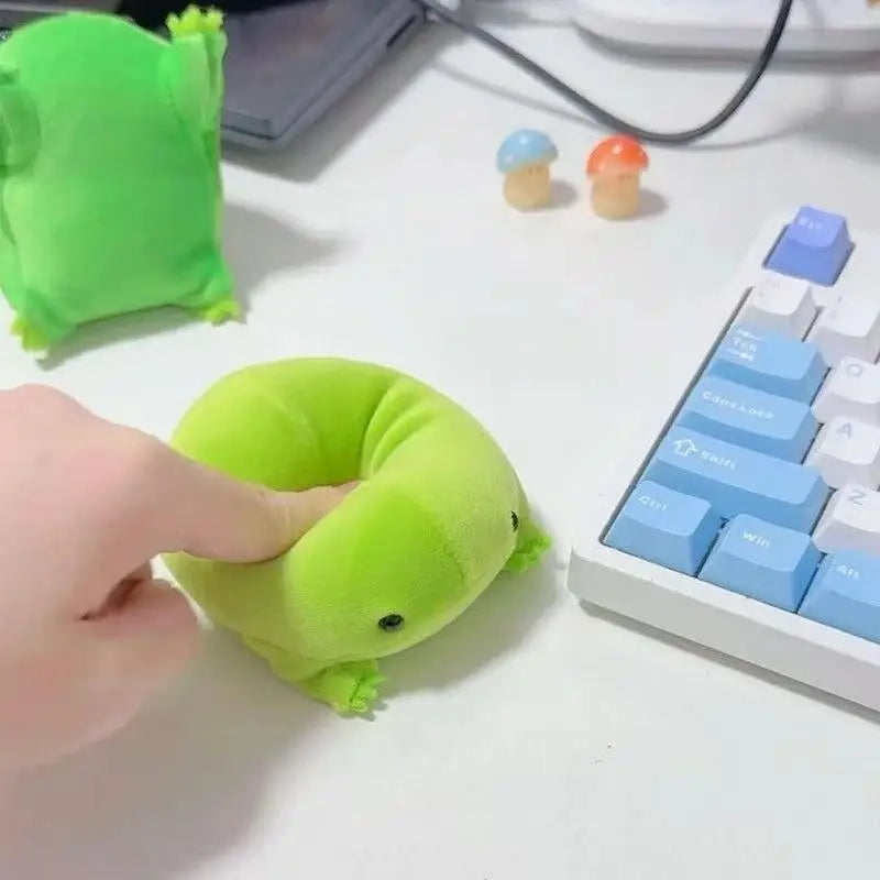 Cute Green Frog Plush Toy Soft Fluffy Plushie Pendant 1-2 Pcs Plush Toy Figurine Nixie