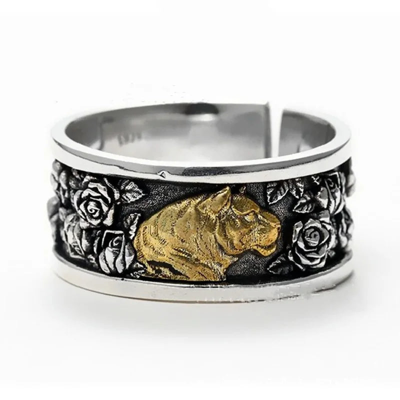 Vintage Punk Adjustable Ring – Eagle Tiger Snake Charm Fashion Ring Nixie