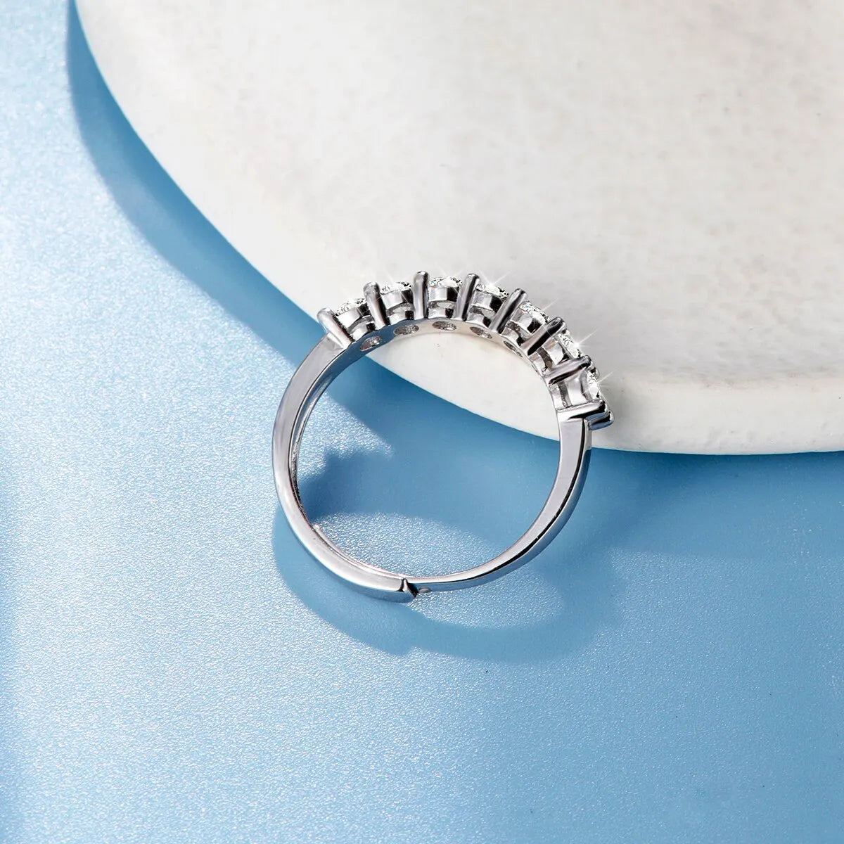 Sterling Silver Moissanite Princess Ring | Fine Jewelry for Women Moissanite Silver Ring Nixie