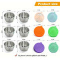 12pc 304 Stainless Steel Leakproof Food Containers & Dressing Cups Food Storage Containers Nixie 12pcs set