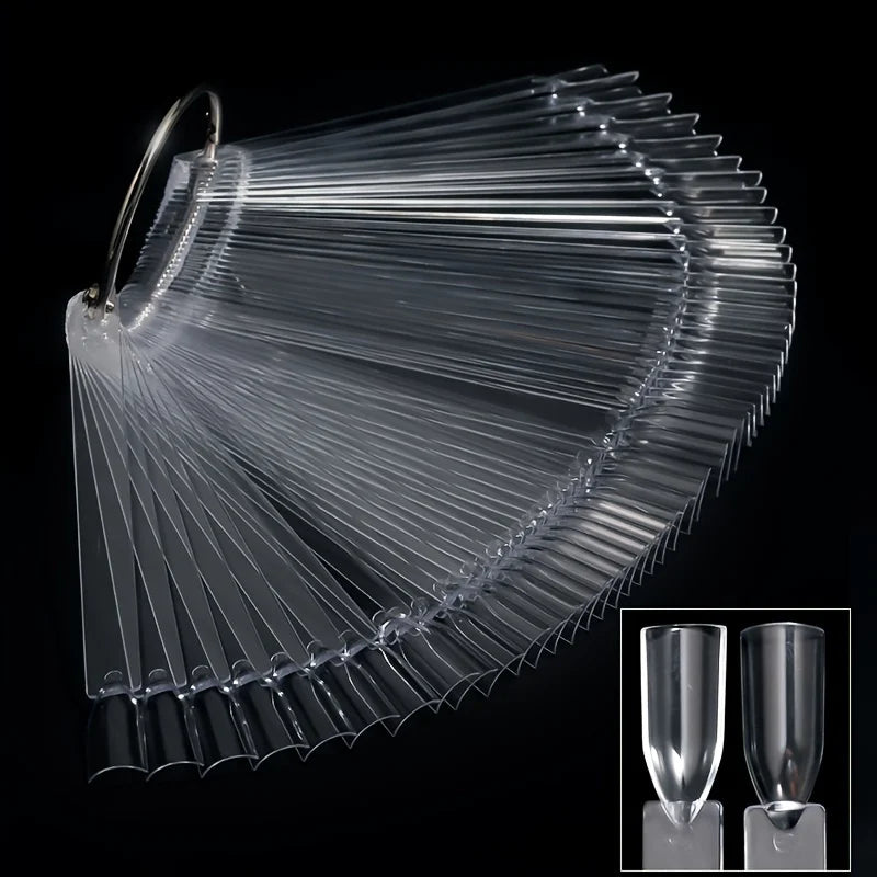 Nail Art Fan Swatch Display Stand – Gel Polish Color Chart Nail Swatch Display Nixie