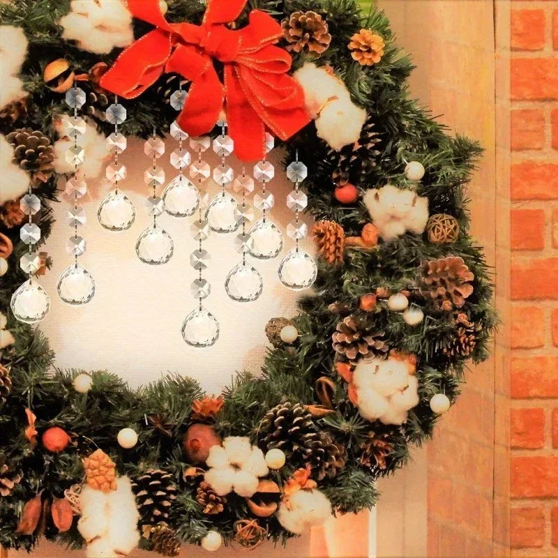 5PCS Snowflake Crystal Acrylic Christmas Tree & Chandelier Ornaments Christmas Ornaments Nixie