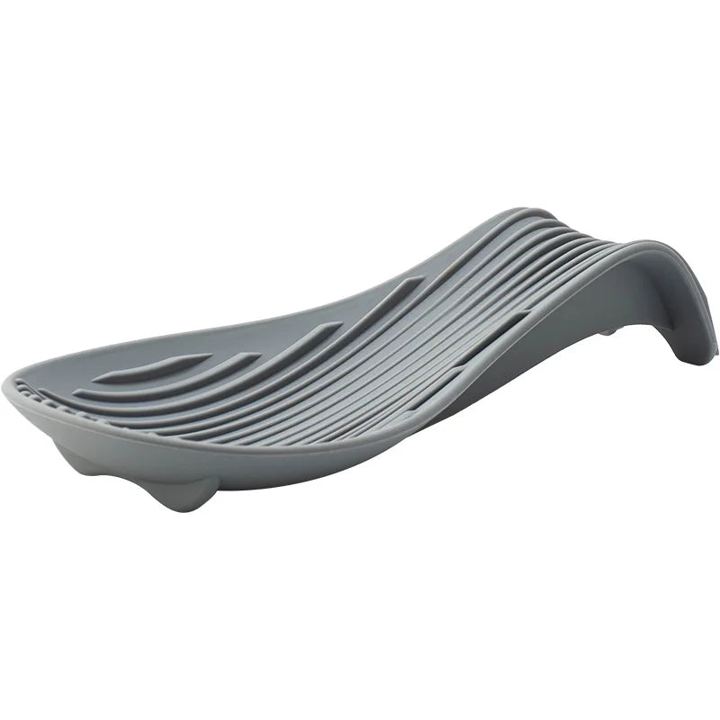 Silicone Spoon Rest – Non-Slip Heat-Resistant Utensil Holder Silicone Spoon Rest Nixie GRAY