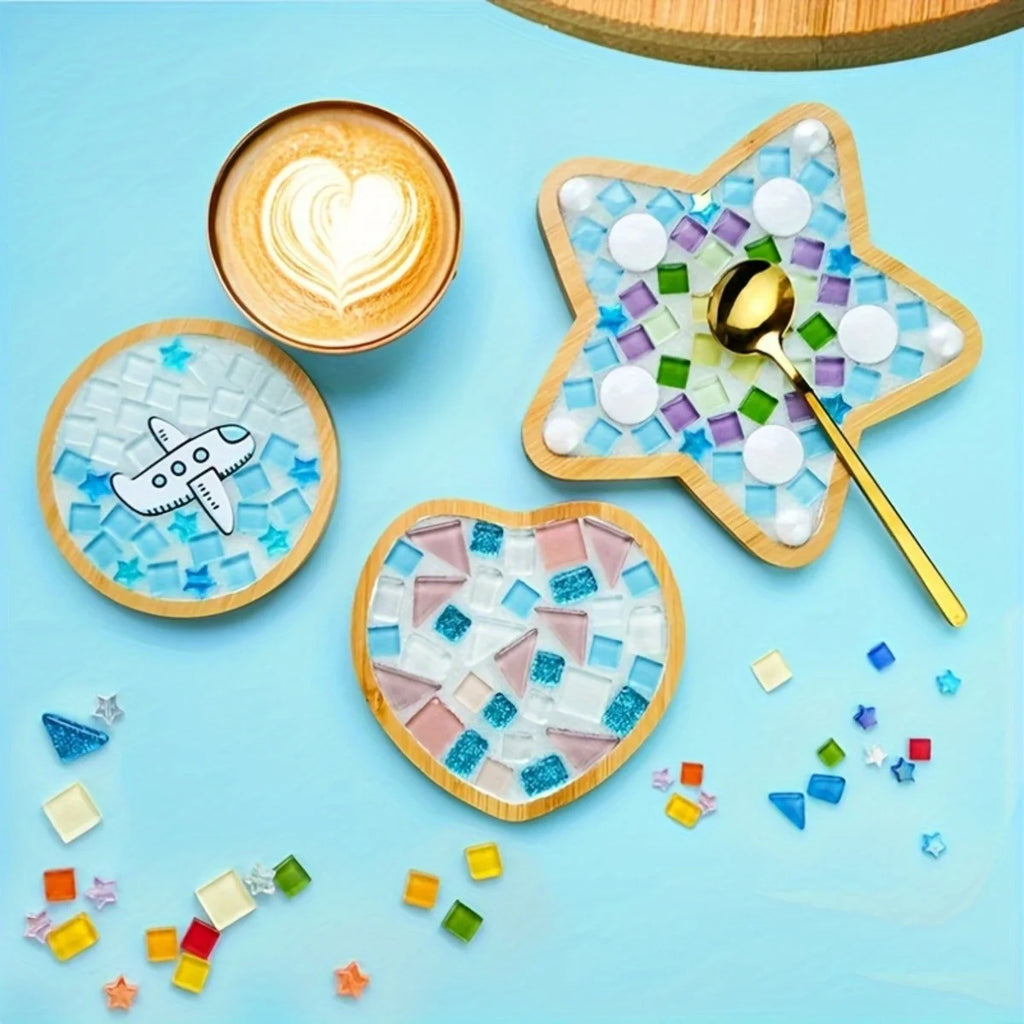 450pcs Crystal Glass Mosaic Tiles – DIY Glitter Craft Supplies Glass Mosaic Tiles Nixie