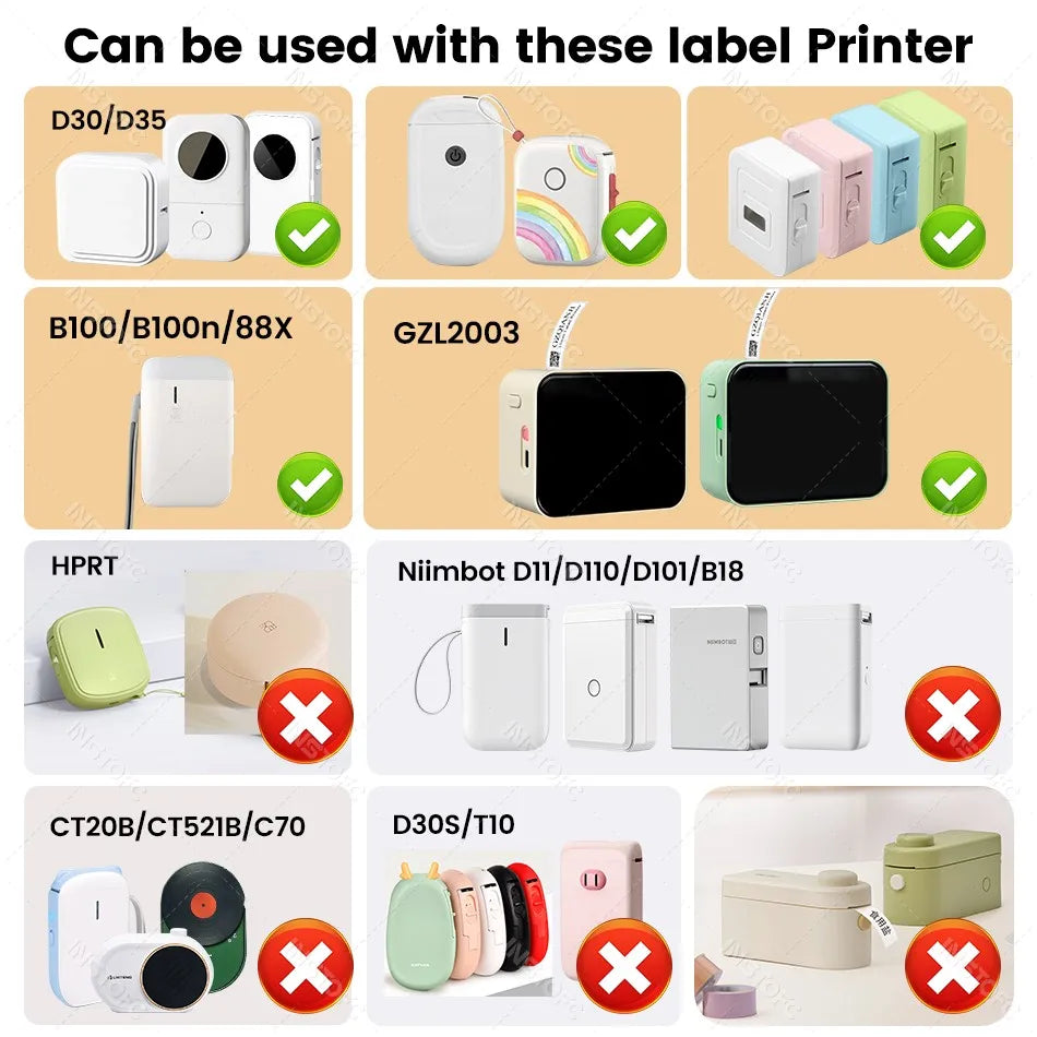 Thermal Label Tape 12–15mm Roll for Marklife P11 P12 DELI Q2 D30