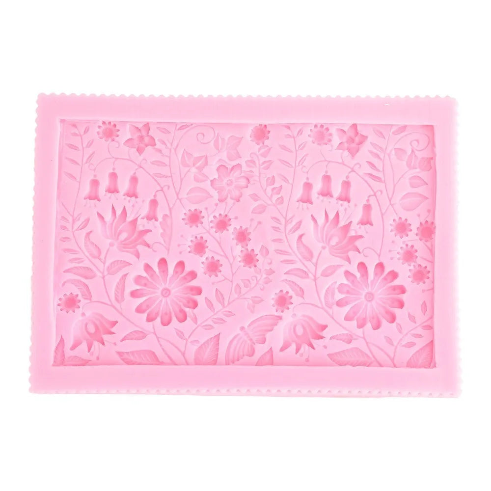 Food Grade Silicone Floral Fondant Mold – Non-Stick & Easy Clean Silicone Baking Mold Nixie Pink