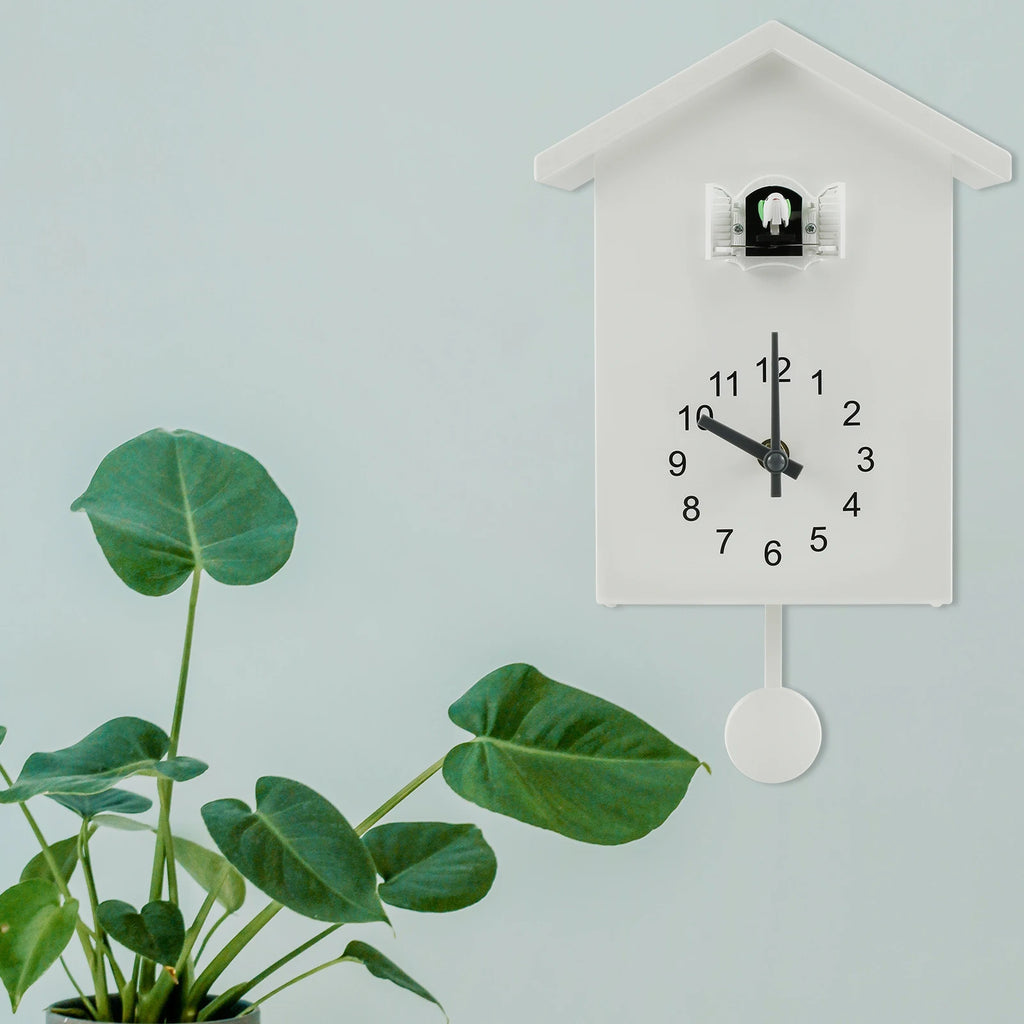 Cuckoo Wall Clock Battery Powered | Bird Chime Home Decor