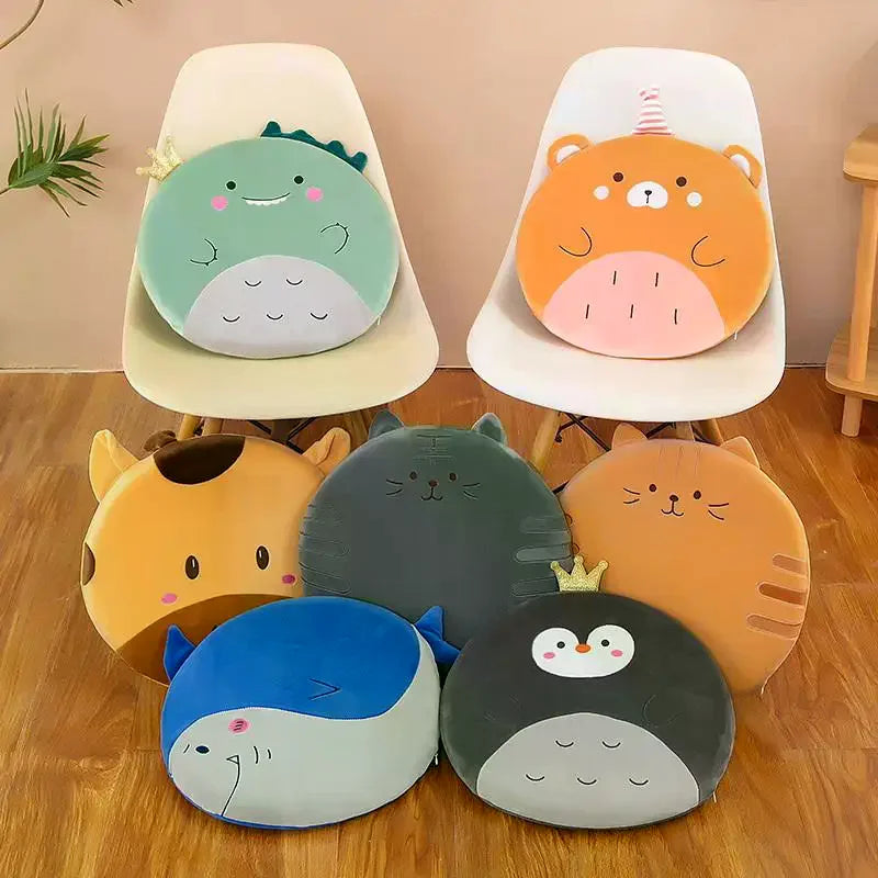 Round Memory Foam Seat Cushion – Velvet Animal Chair Pad Memory Foam Cushion Nixie