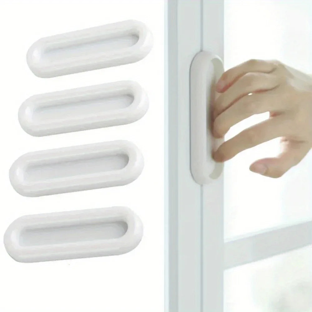 4PCS Self-Adhesive Cabinet Handles – No-Drill Door Pull Set