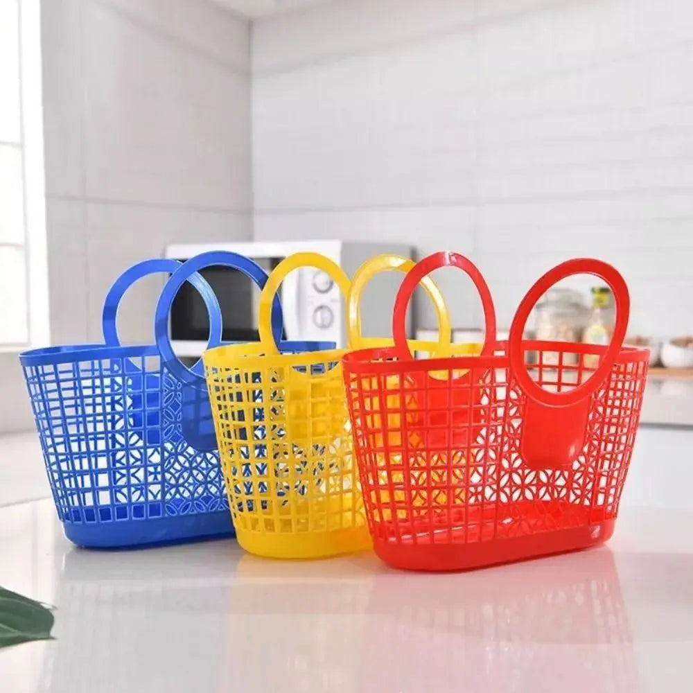Plastic Hollow Storage Basket – Bathroom & Toy Organizer Storage Basket Nixie