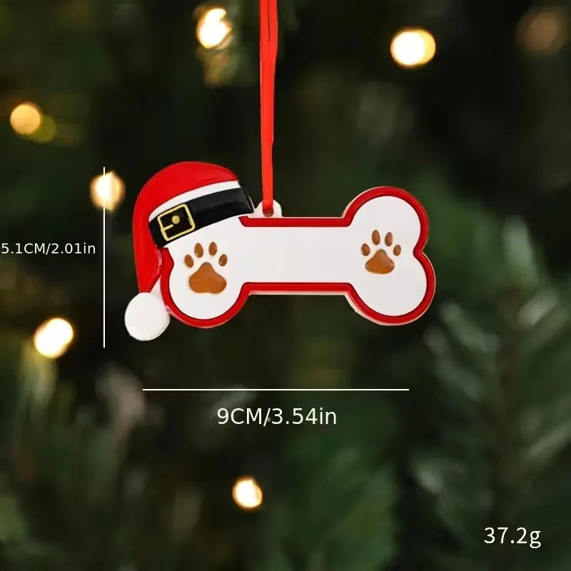 Acrylic Dog Bone Christmas Ornament – Pet Gift Decoration Christmas Ornament Nixie
