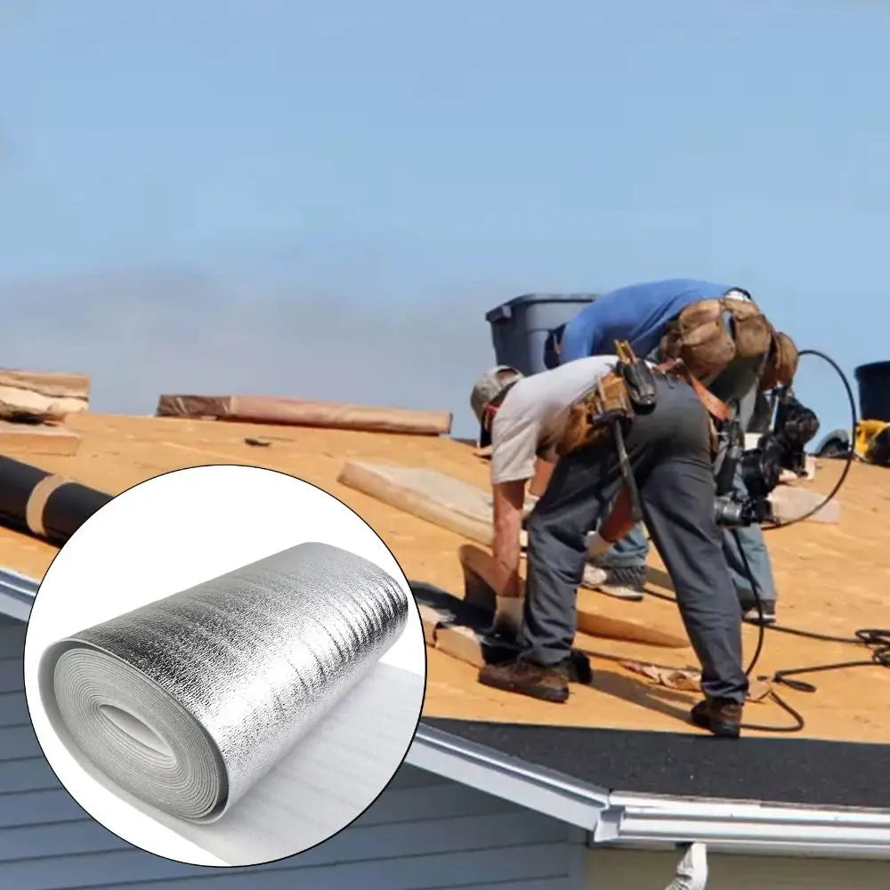 Aluminum Foil Wall Insulation Film – Self-Adhesive 5m/10m Roll Wall Insulation Film Nixie