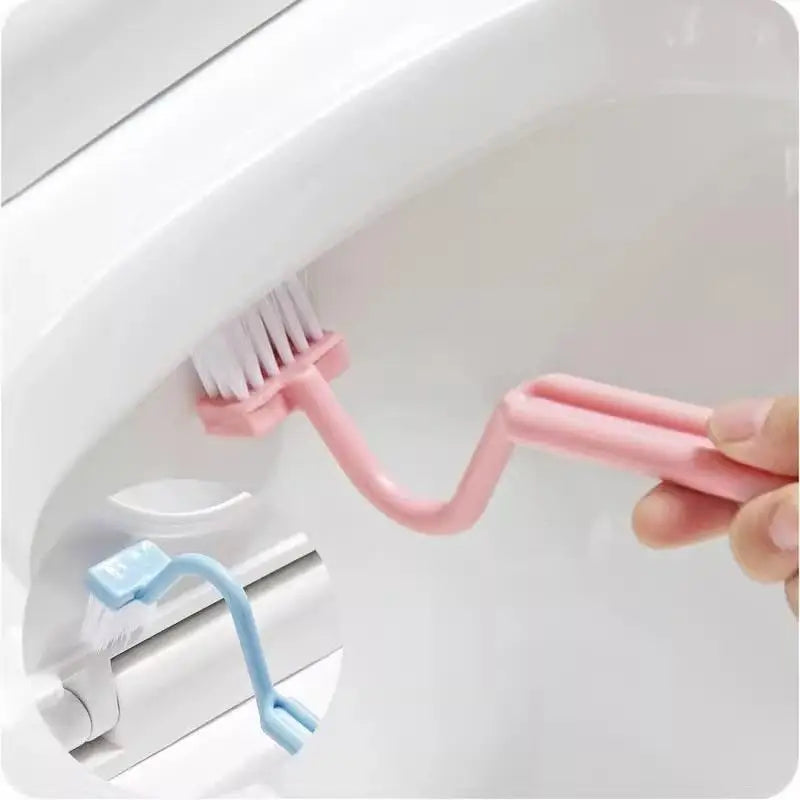 3-Piece Curved Long Handle Toilet Brush – Deep Cleaning Set Toilet Brush Set Nixie
