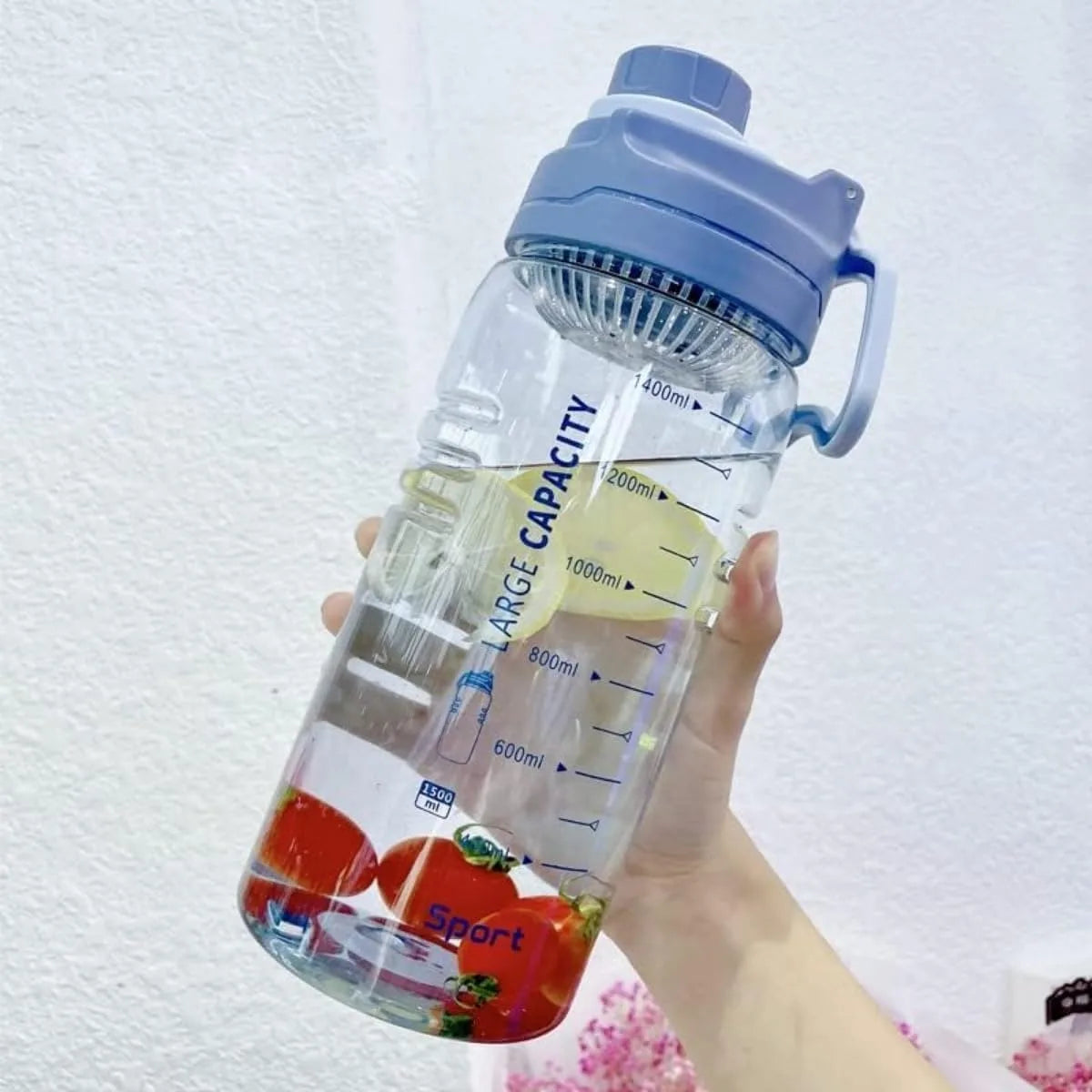 FEB.WIND 1500ml BPA-Free Filtered Water Bottle with Drinking Marks Filtered Water Bottle Nixie
