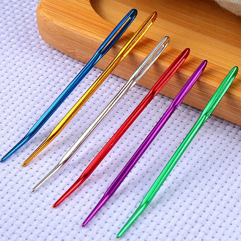 Bent Tip Big Eye Tapestry Needles – Aluminum Knitting Crochet Tapestry Crochet Needle Nixie