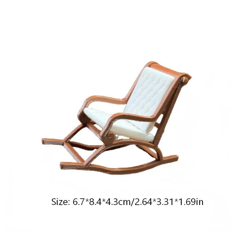 1:12 Miniature Rocking Chair Dollhouse Furniture & Photo Prop Dollhouse Miniature Furniture Nixie
