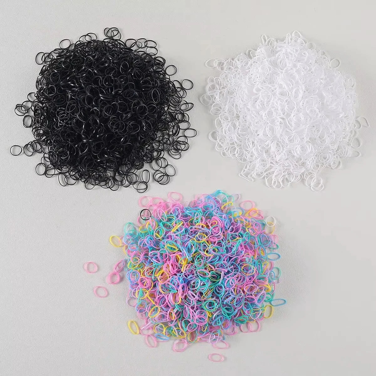 1500 Pcs Colorful Rubber Hair Ties for Girls & Kids Ponytail Kids Hair Ties Nixie 1500Pcs-C