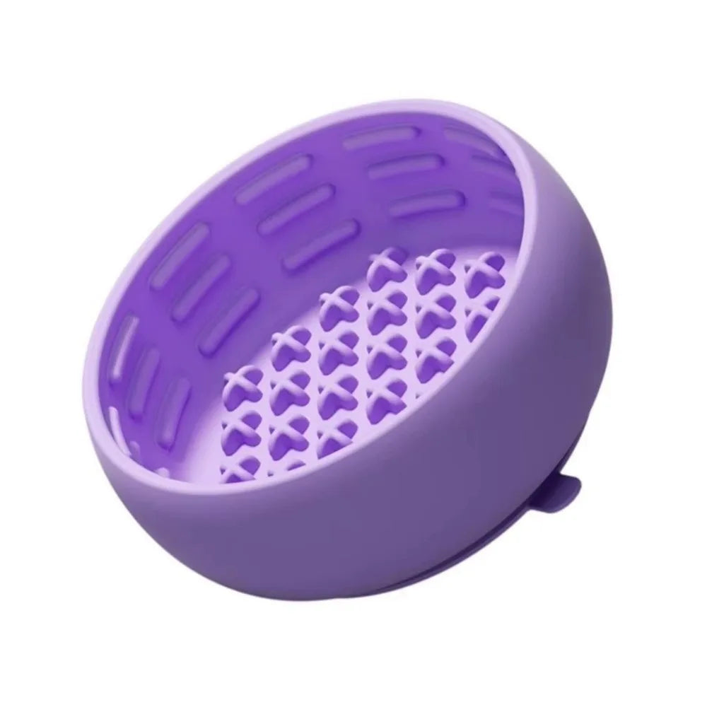 Silicone Slow Feeder Dog Bowl – Anti-Slip, Anti-Spill, Portable Slow Feeder Dog Bowl Nixie Purple