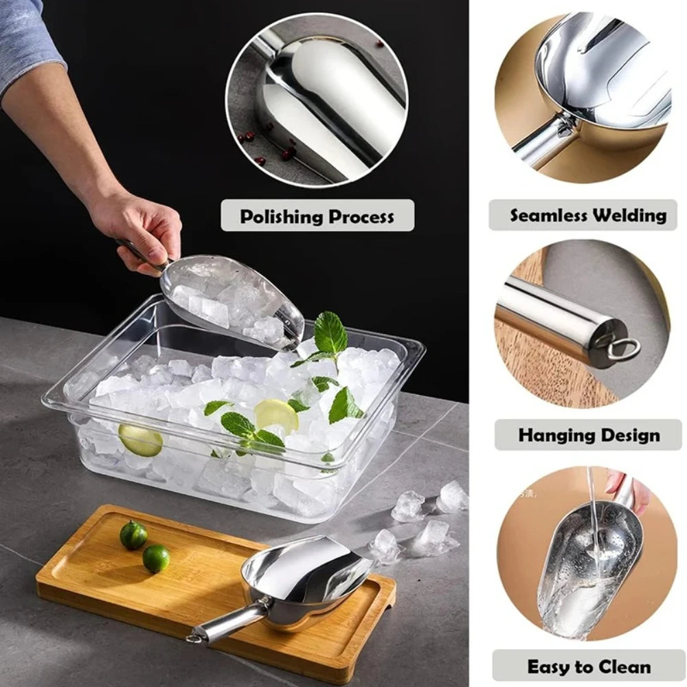 Stainless Steel Ice Scoop – Food, Candy & Pet Food Scoop