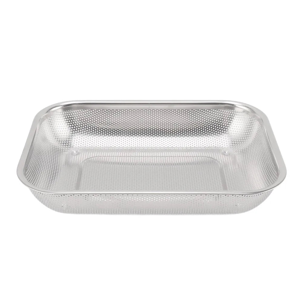 Stainless Steel Rectangular Strainer Basket | Fine Mesh Colander Mesh Colander Strainer Nixie L
