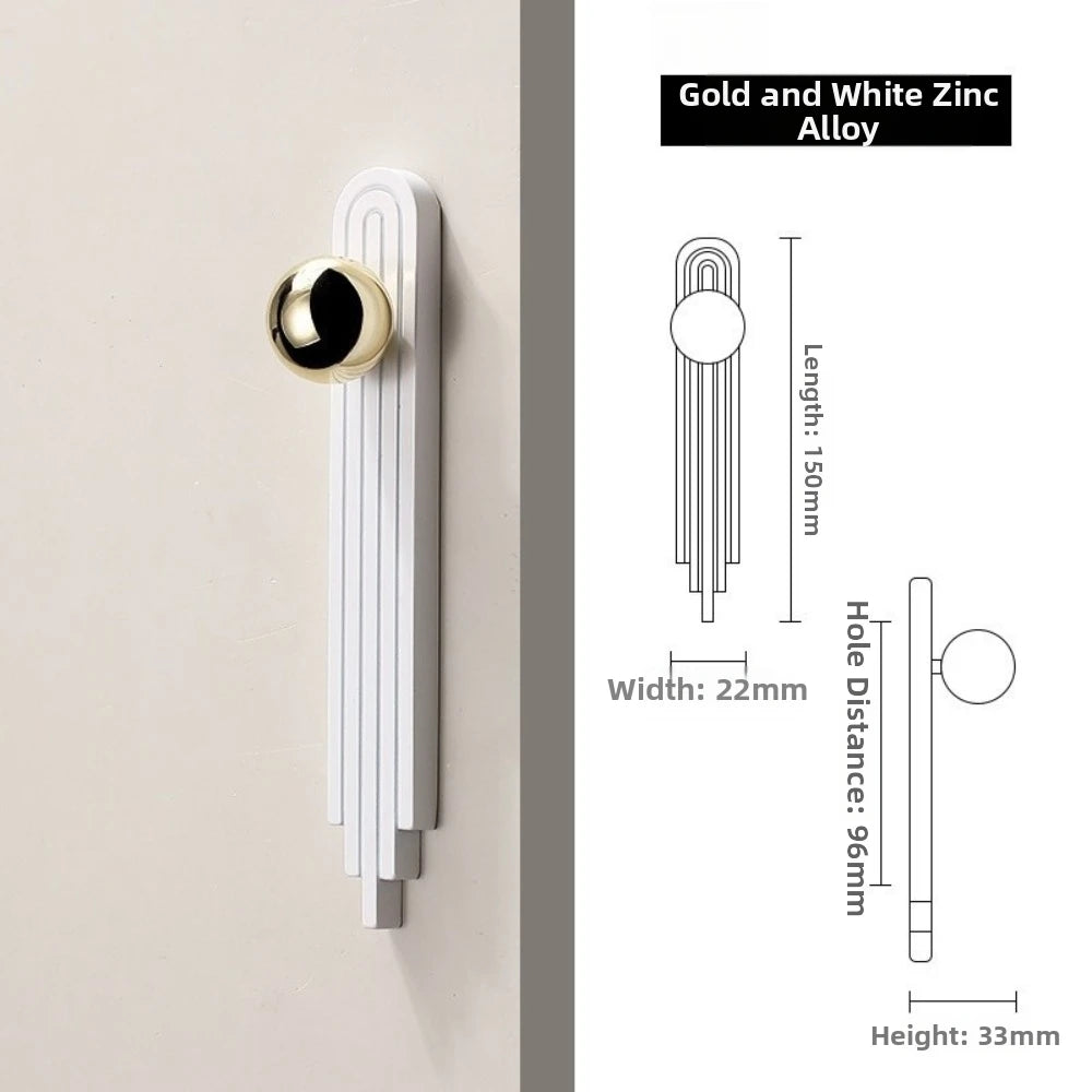 Gold Cabinet Drawer Handle | French Minimalist Zinc Alloy Pull Cabinet Drawer Handle Nixie
